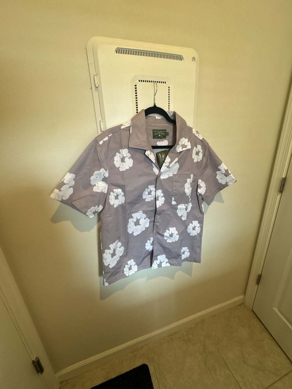 Denim Tears Floral Print Replica Short Sleeve Camp Collar Shirt